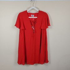Show Me Your Mumu Kylie Lace Up Dress in Red Size S