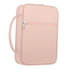  Bible Cover Small Size Church Study Book Carrying Bag, Bible Protective Pink