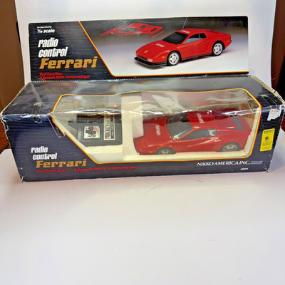 1:18 Nikko Ferrari Testarossa RC RTR 1986 RARE in box! WORKING