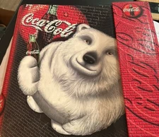 Coca Cola Bear Baseball Trapper Keeper Binder 2 Folders
