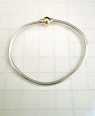 6.5'' OS OCEAN SIDE JEWELRY, Cape Cod, Ma. Sterling Solid 14k Beach Ball Bracelet