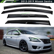 For 2013-2019 Nissan Sentra Wavy Mugen Smoke Tinted Window Visor Rain Guard Vent For 2013-2019 Nissan Sentra Wavy Mugen Smoke Tinted Window Visor Rain Guard Vent