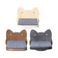 Cat Wall Step with Pad Wooden Multifunctional Indoor Wall Mounted Ladder