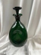 Blenko Dark Green 49 Decanter with Original Stopper Emerald?