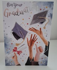 On Your Graduation Card. Mortar Board Hat Design. 19x13cm