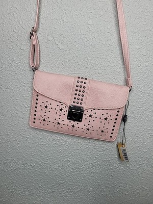 Pink P&G Collection Cross Body Purse Leather Stars 