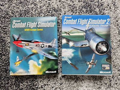Microsoft Combat Flight Simulator 1 & 2 Pacific Theater Big Box PC CD-ROM Spiele