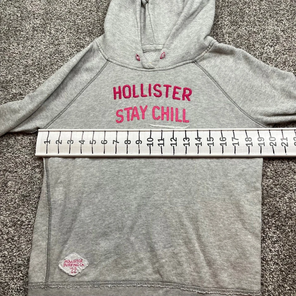 Толстовка с капюшоном Hollister девочек размер S серый остаться холод и серфинга винтажный y2k - Изображение 4 из 4