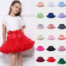 UK Girls Kids Womens Tutu Skirt Dance Puffy Petticoat Party Ballet Fluffy Layers