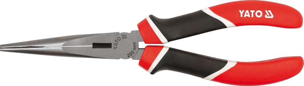 Pince droite allongée YATO 200 mm acier CrV outillage à main avec manches ergonomiques tricolores