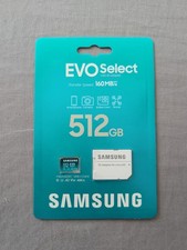 Samsung EVO Select 512GB microSDXC UHS-I U3 A2 V30 Card + SD Adapter