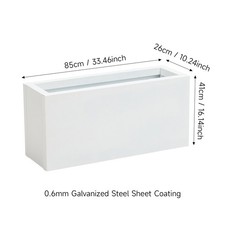 Small Medium Large Metal Trough Planter Garden Steel Plant Flower Pot Outdoor