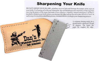 Dan'S Genuine Arkansas Novaculite Soft (Medium) Pocket Knife Sharpening Stone Wh