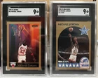 1990-91 NBA Hoops and Skybox Michael Jordan SGC 9 (2 Cards)