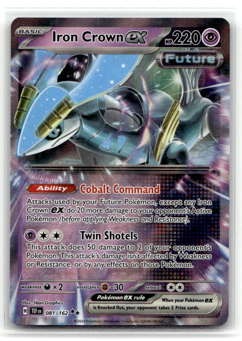 Iron Crown ex - 081/162 #81/162 (Holo) (NM) SV05: Temporal Forces TEF Pokemon
