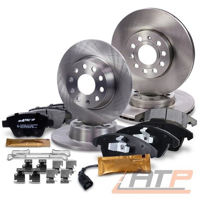 BREMSSCHEIBEN + BREMSBELÄGE + ZUBEHÖR VORNE + HINTEN FÜR AUDI A3 SEAT ALTEA