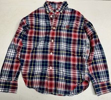 Chaps Boys Size 6 Colorful Plaid Button Up Dress Shirt