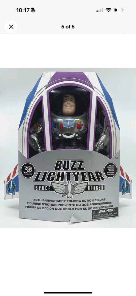 Figura limitada Toy Story 30 aniversario Buzz Lightyear de Toy Story 2025 de los parques de Disney NUEVO Foto 2 de 4