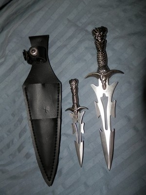 Vintage Mini  DAGGER Set of 2 w/ SHEATH