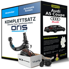 Für AUDI A5 Coupe Typ F53, F5P Anhängerkupplung abnehmbar +eSatz 13pol 06.16-