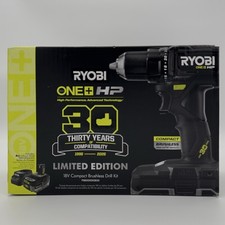 RYOBI 30th Anniversary Black ONE+ HP 18V Brushless Drill Kit Limited Edition