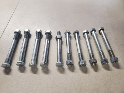 1/2'' -13 x 4-1/2'' Galvanized Hex Machine Bolts Lot of (10) 