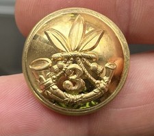 Victorian 3rd Royal Guernsey Militia Officers Military Uniform Button - 26mm