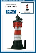 Kartonmodell Leuchtturm Roter Sand 1:250 HMV Hamburger Modellbaubogen Verlag