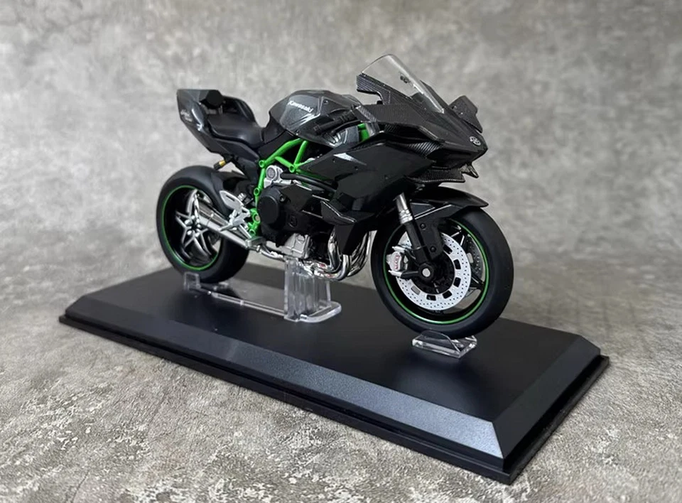 AOSHIMA 1/12 Scale Kawasaki Ninja H2 R Motorcycle Diecast Model Toy NIB - Bild 3 von 4