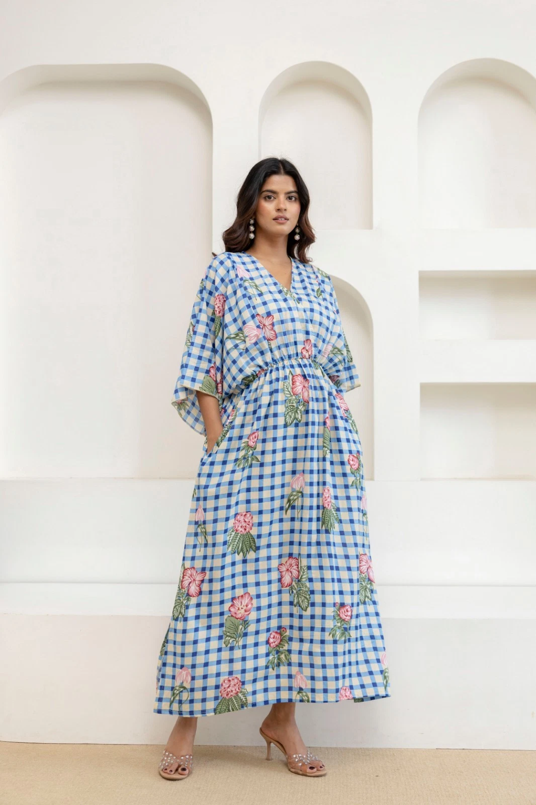 Women Cotton Kaftan Maxi Dress Floral Boho Loose Summer Beach Kimono Plus Size
Opens in a new window