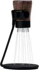 Normcore WDT Tool V2.1, 9-Pin Espresso Stirrer, Magnetic Stand, Walnut Handle