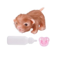 Miniature Reborn Dog Toy Silicone Dog Doll Funny Lifelike Pretend Toys for