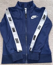Nike Midnight Navy Blue Full Zip Sweatshirt Track Jacket Small 4/5 Yrs