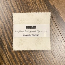 Moda Charm Pack Itty Bitty Background Gatherings Floral Beige 42 Pc 2 1/2" Sq