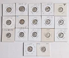 Lot of 17 Roosevelt Silver Dimes 90% Silver AU/BU in 2x2's