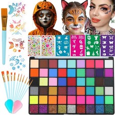 Face Painting Kit for Kids, 54 Colors Professional Face Paint Makeup Kit Non-...