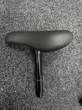 BLACK BMX COMBO SEAT THICK PADDING BRAND NEW W/ 25.4mm SEAT POST BRAND NEW