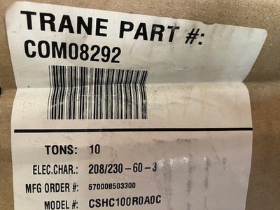 10 Ton R-22 208/230/3 Trane Compressor CSHC-100R-0*00 # COM-8292