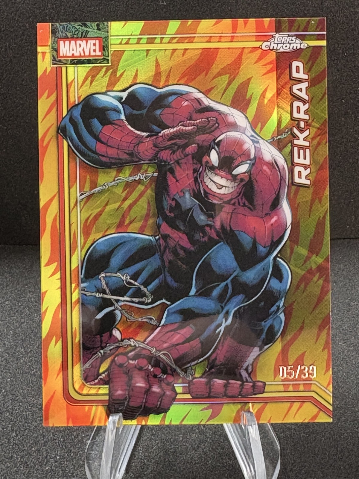 2026 Topps Chrome Marvel #95 Rek-Rap Human Torch Refractor 05/39