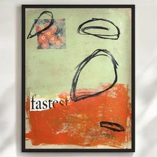 Original Mixed Media Abstract Modern Art Painting 18x24 "Breme" Signed