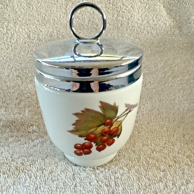 Vintage Royal Worcester Porcelain Made in England Egg Coddler Cookware 