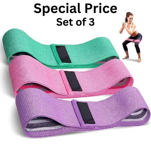 x Fabric Resistance Bands Heavy Duty Booty Glute Leg Hip Circle