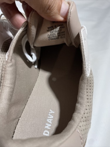 Size 9 1/2 Old Navy Classic Lace Up Sneaker Brown Mesh Comfort NWT - Picture 6 of 7