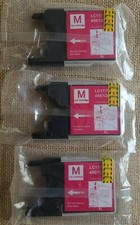 Three 3 MAGENTA Ink Cartridges  Brother MFC Printer  LC17/77/79 450/1280