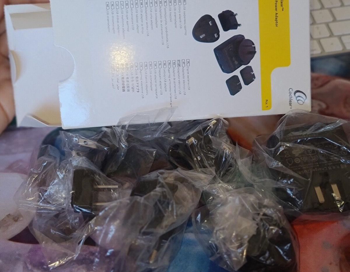 Cochlear Nucleus 7 USB Power Adapter Adaptor 6 Pieces CP1000 -NEW