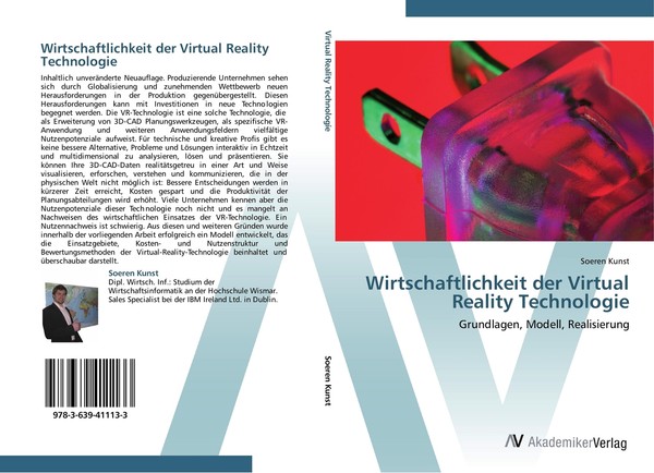 Wirtschaftlichkeit Der Virtual Reality Technologie | Buch | 9783639411133-image