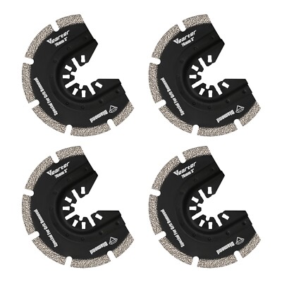 4x 76mm Multifunktionswerkzeug Sägeblat Diamant Oszillierende für Keramikfliesen