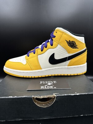 2019 Nike Air Jordan Mid SE Lakers Size BQ6931-700