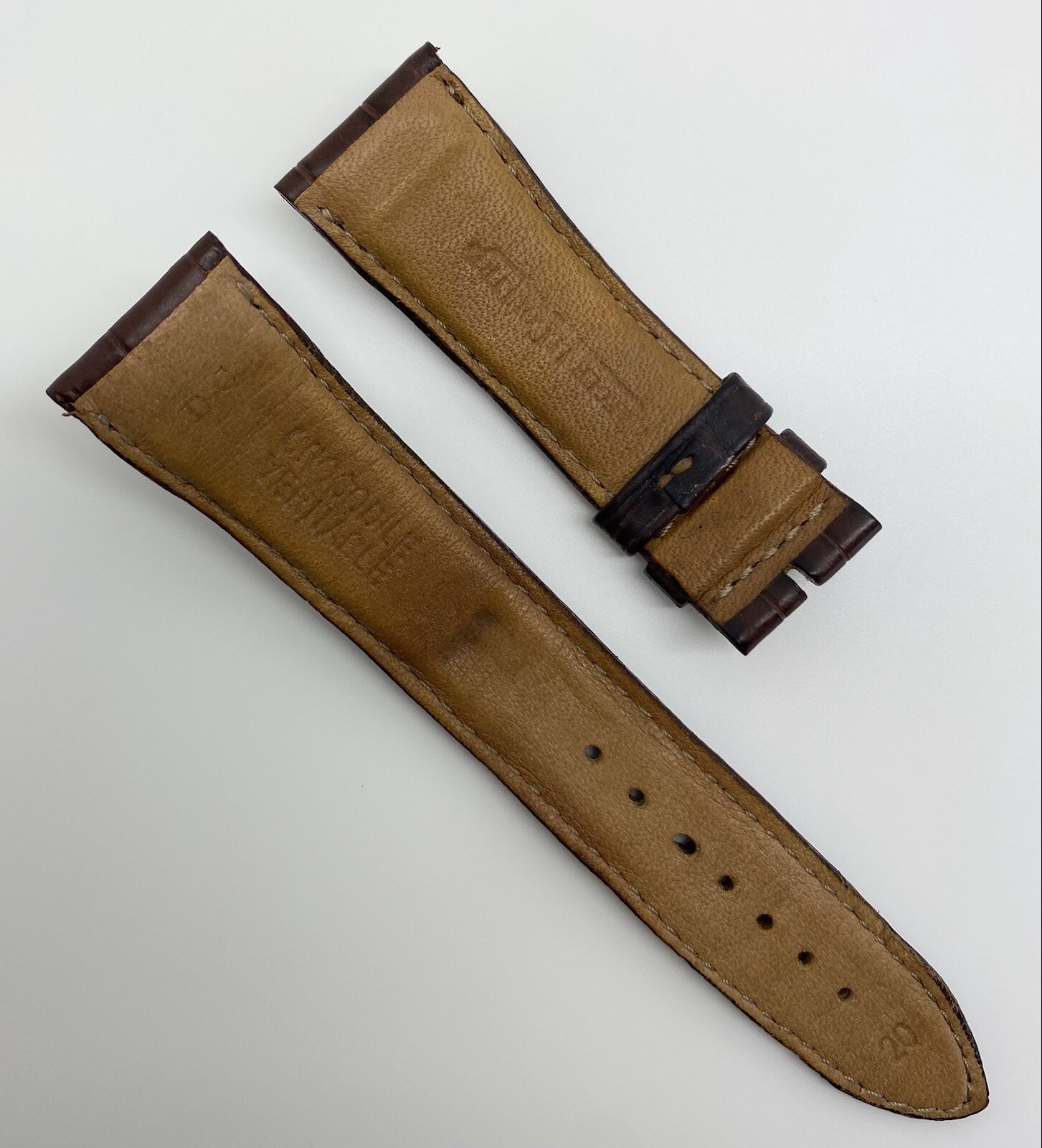 Authentic Jaeger LeCoultre 20mm x 18mm Brown Crocodile Watch Strap Band