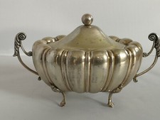 Antica zuccheriera argento 800 per servizio caffè Te Bausi Bruno Firenze vintage